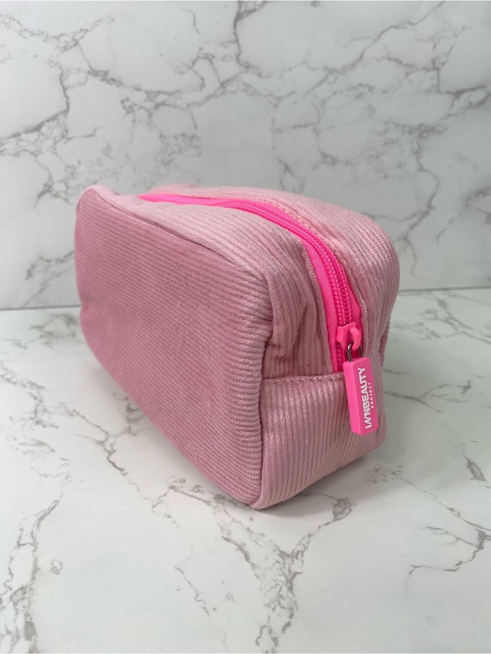 Innbeauty Pink Corduroy Travel Toiletry Bag New